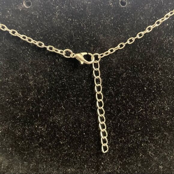 𝅺BLUE Dried Flower Glass Bottle Necklace - Picture 3 of 7